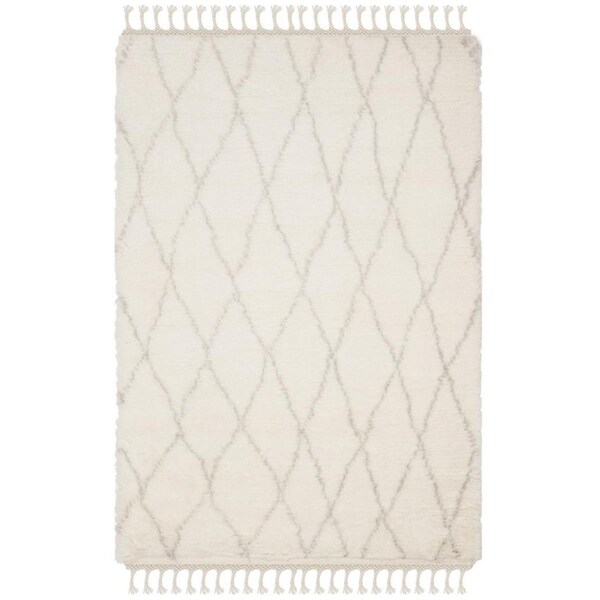 Safavieh 4 x 6 ft. Casablanca Hand Knotted without Backing Medium Rectangle Area Rug Ivory & Grey CSB145A-4 - main